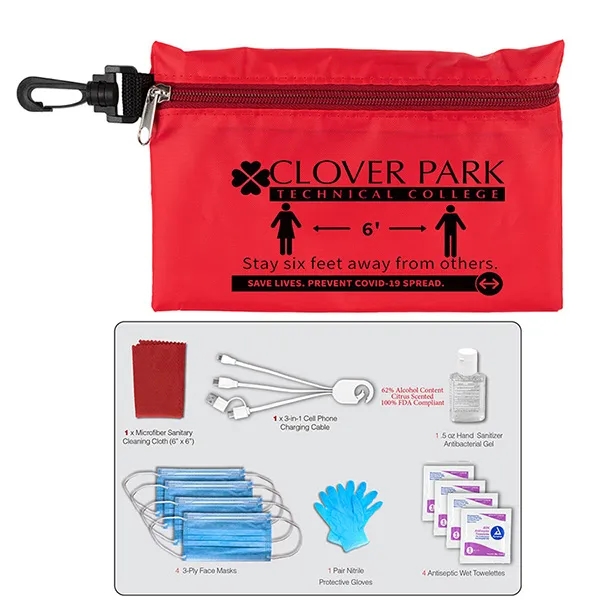 Jupiter 12 Piece First Aid Protection Pack in Zipper Pouch - Jupiter 12 Piece First Aid Protection Pack in Zipper Pouch - Image 13 of 15
