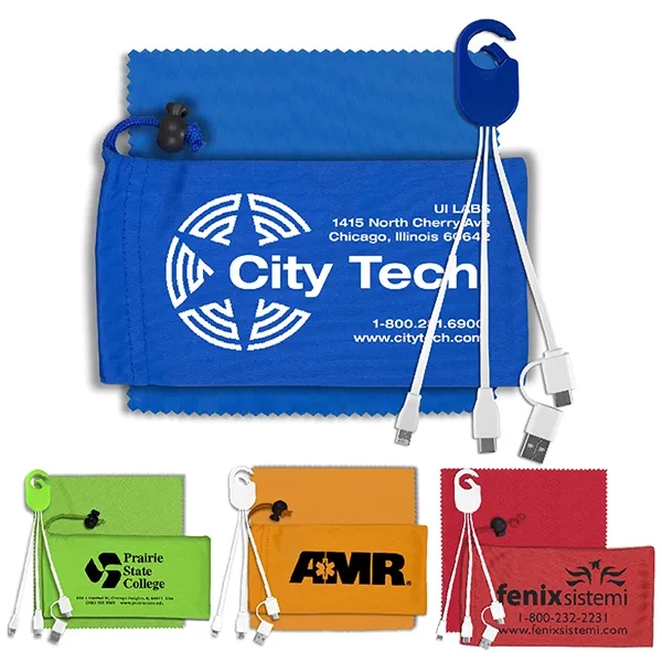 ReCharge  Mobile Tech Charging Cable Kit in Cinch Pack - ReCharge  Mobile Tech Charging Cable Kit in Cinch Pack - Image 0 of 7