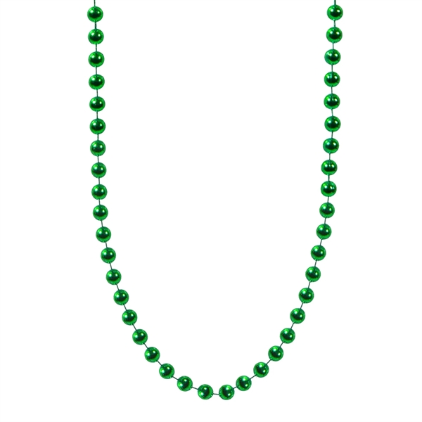 Metallic Green Mardi Gras Beads - Metallic Green Mardi Gras Beads - Image 2 of 3