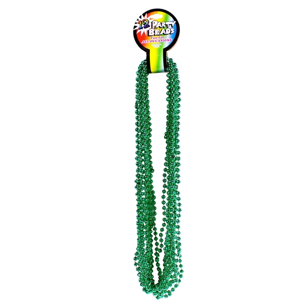 Metallic Green Mardi Gras Beads - Metallic Green Mardi Gras Beads - Image 3 of 3