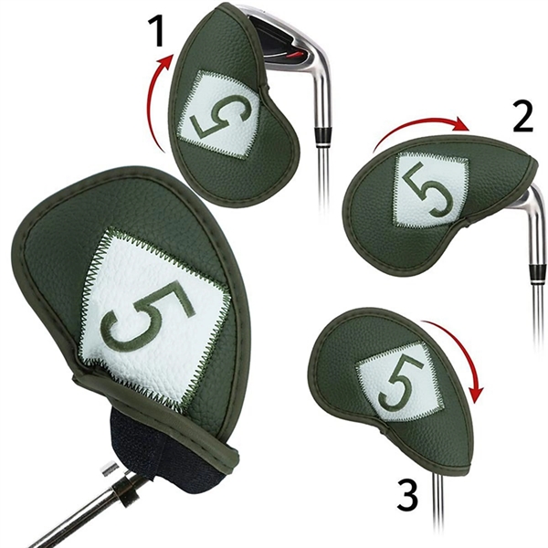 Premium Leather Golf Club Head Covers - Premium Leather Golf Club Head Covers - Image 2 of 3