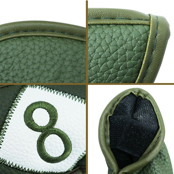 Premium Leather Golf Club Head Covers - Premium Leather Golf Club Head Covers - Image 3 of 3