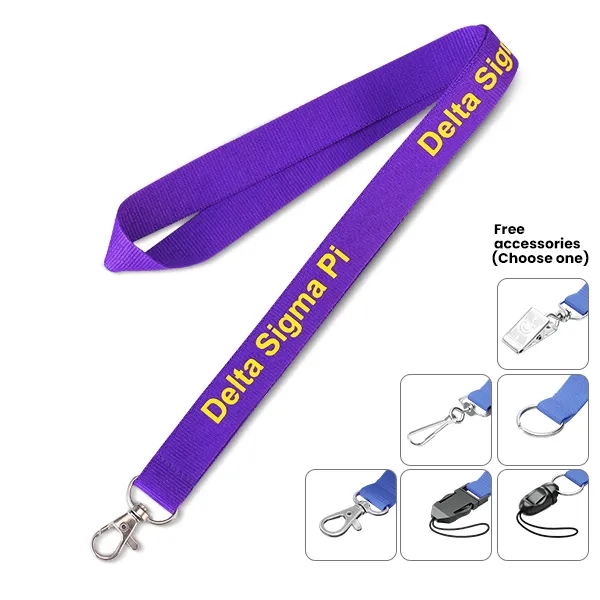 Imprinted Polyester Lanyards - Imprinted Polyester Lanyards - Image 1 of 4