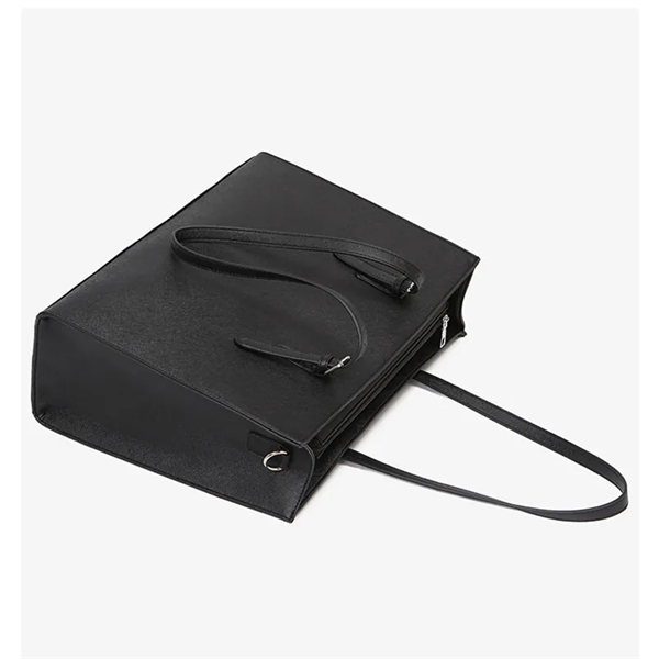 Leather Computer Tote Bag - Leather Computer Tote Bag - Image 1 of 4