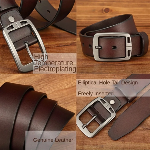 Mens Leather Casual Belt - Mens Leather Casual Belt - Image 3 of 3