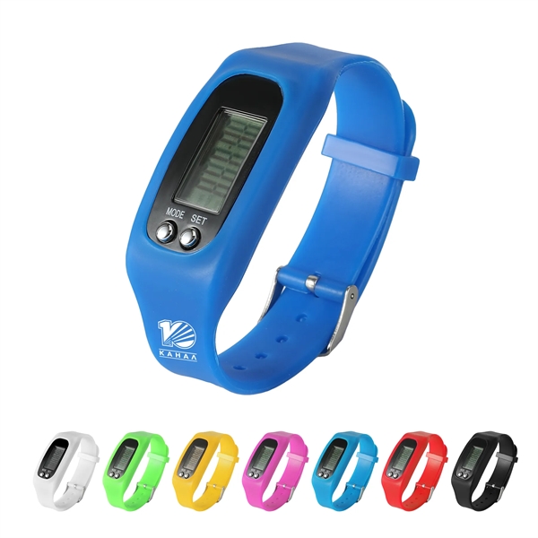 Silicone Wrist Pedometer - Silicone Wrist Pedometer - Image 0 of 6