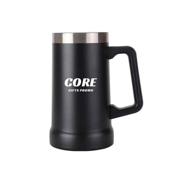 24oz Stainless Steel Beer Mug with Handle - 24oz Stainless Steel Beer Mug with Handle - Image 1 of 3