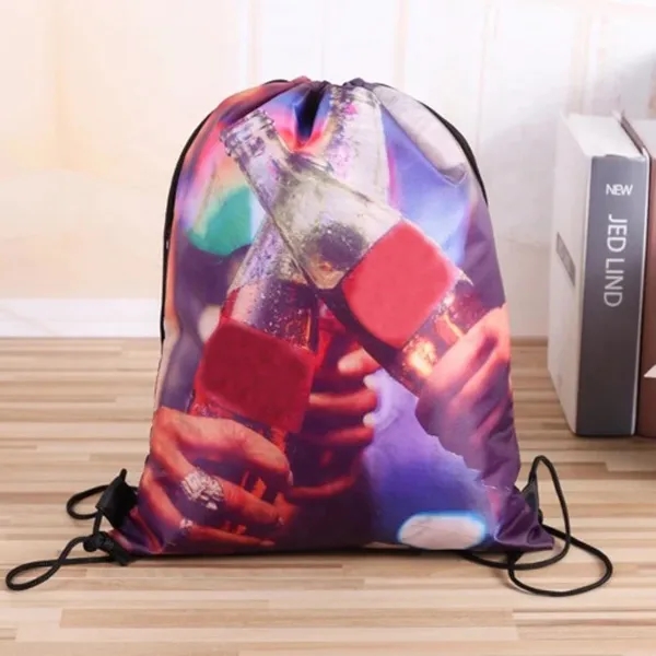 Heavy Duty Full Color Drawstring Backpack Strap Loop 14"x17" - Heavy Duty Full Color Drawstring Backpack Strap Loop 14"x17" - Image 1 of 2