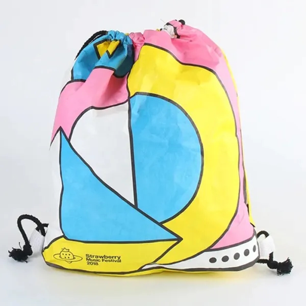 Heavy Duty Full Color Drawstring Backpack Strap Loop 14"x17" - Heavy Duty Full Color Drawstring Backpack Strap Loop 14"x17" - Image 2 of 2