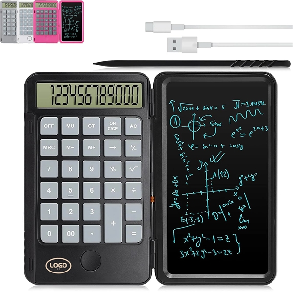 Calculator With Writing Tablet Foldable - Calculator With Writing Tablet Foldable - Image 0 of 3