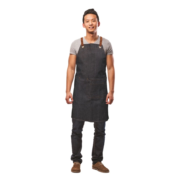 Kitch Style Bib Apron - Denim with Grommets - Kitch Style Bib Apron - Denim with Grommets - Image 2 of 8