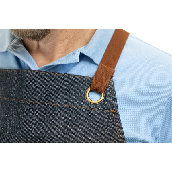 Kitch Style Bib Apron - Denim with Grommets - Kitch Style Bib Apron - Denim with Grommets - Image 5 of 8