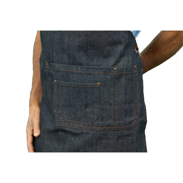 Kitch Style Bib Apron - Denim with Grommets - Kitch Style Bib Apron - Denim with Grommets - Image 7 of 8