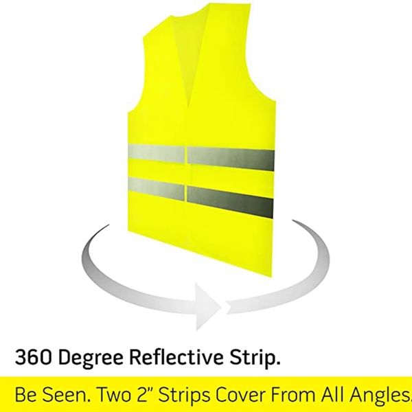 Reflective High Visibility Safety Vest - Reflective High Visibility Safety Vest - Image 3 of 4