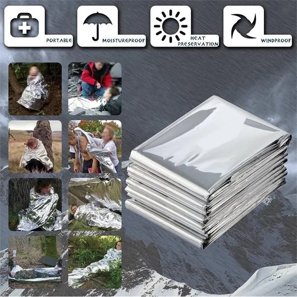 Outdoor Portable PET Silver fFrst Aid Blanket - Outdoor Portable PET Silver fFrst Aid Blanket - Image 3 of 3
