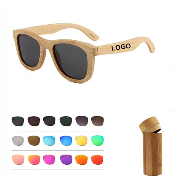 Natural Bamboo Polarized Lens Sunglasses - Natural Bamboo Polarized Lens Sunglasses - Image 1 of 1