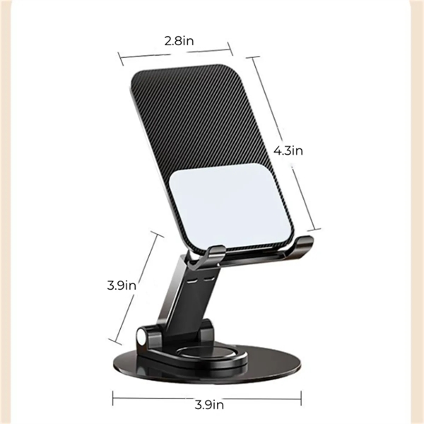 Rotating Height Adjustable Cell Phone Stand for Desk - Rotating Height Adjustable Cell Phone Stand for Desk - Image 3 of 4