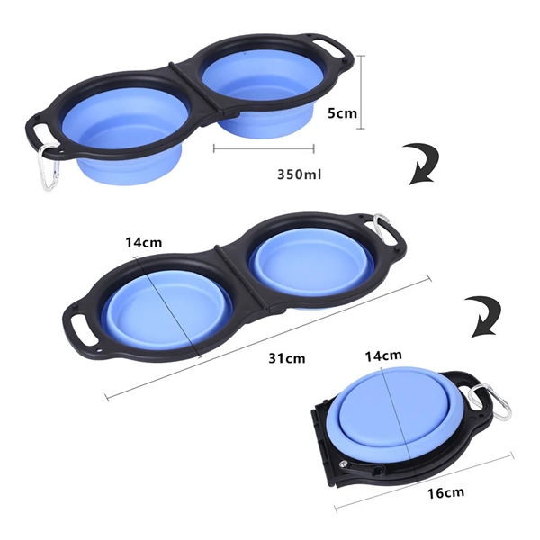 Portable Travel Pet Feeder Bowl 2 in 1 - Portable Travel Pet Feeder Bowl 2 in 1 - Image 1 of 2