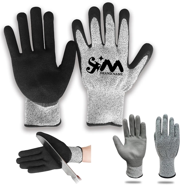 PU Nitrile Coated Cut-Resistant Kitchen Home Work Gloves - PU Nitrile Coated Cut-Resistant Kitchen Home Work Gloves - Image 0 of 2