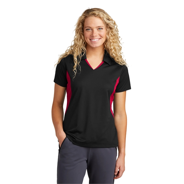 Sport-Tek Women's Side Blocked Micropique Sport-Wick Polo. - Sport-Tek Women's Side Blocked Micropique Sport-Wick Polo. - Image 24 of 31