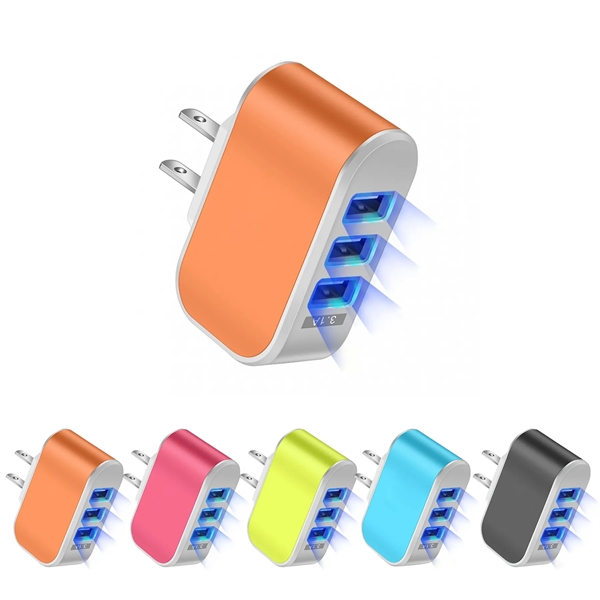 3 In 1 Usb Charger With Led - 3 In 1 Usb Charger With Led - Image 1 of 3