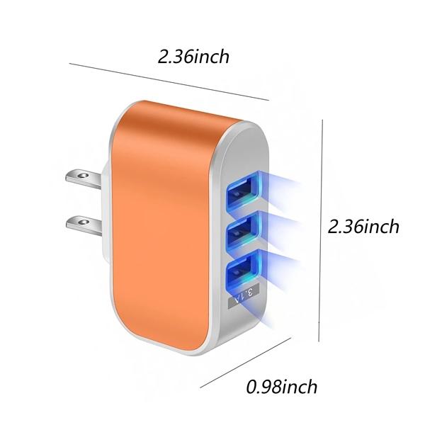 3 In 1 Usb Charger With Led - 3 In 1 Usb Charger With Led - Image 2 of 3