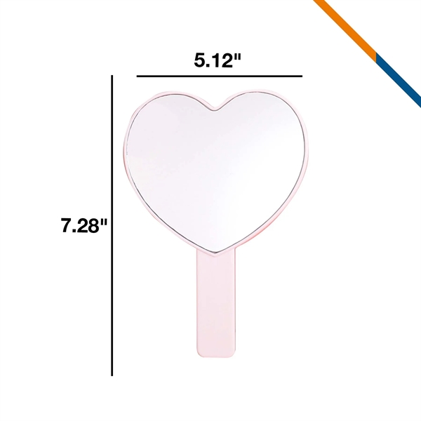 Minory Heart Shape Handheld Makeup Mirror - Minory Heart Shape Handheld Makeup Mirror - Image 2 of 8