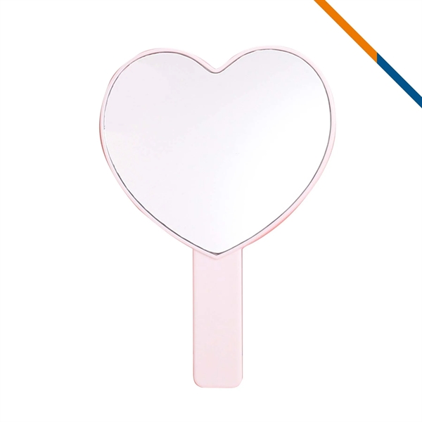 Minory Heart Shape Handheld Makeup Mirror - Minory Heart Shape Handheld Makeup Mirror - Image 4 of 8