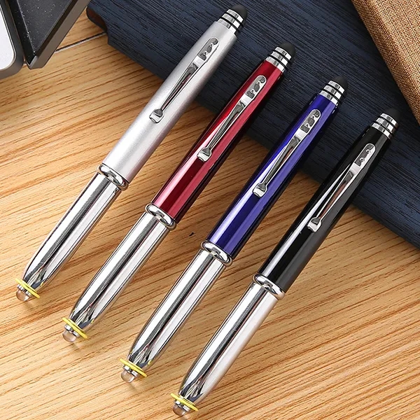 3 in 1 Metal Pen With Stylus And Led Flashlight - 3 in 1 Metal Pen With Stylus And Led Flashlight - Image 0 of 4