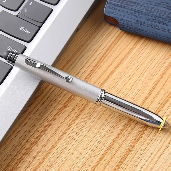 3 in 1 Metal Pen With Stylus And Led Flashlight - 3 in 1 Metal Pen With Stylus And Led Flashlight - Image 1 of 4