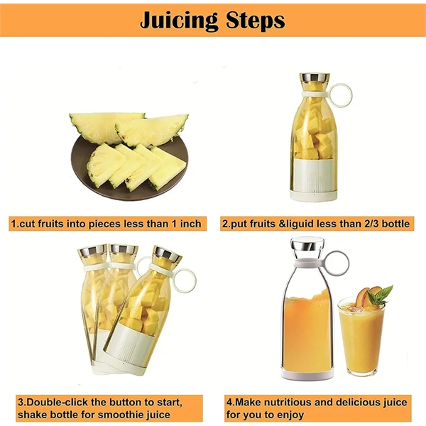 Portable Blender Bottle Juicer Cup 12OZ - Portable Blender Bottle Juicer Cup 12OZ - Image 2 of 3