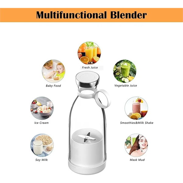 Portable Blender Bottle Juicer Cup 12OZ - Portable Blender Bottle Juicer Cup 12OZ - Image 3 of 3