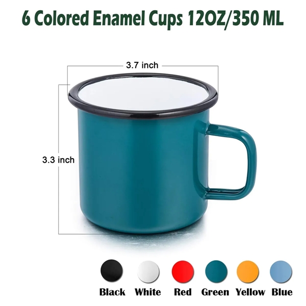 12 oz Enamel Coffee Mugs - 12 oz Enamel Coffee Mugs - Image 1 of 3