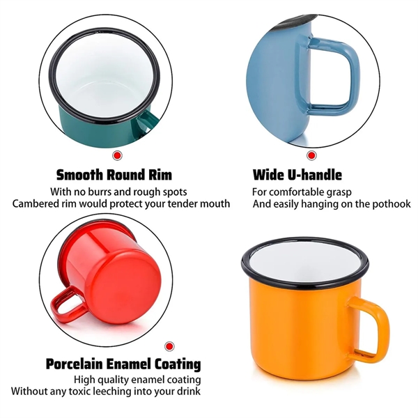 12 oz Enamel Coffee Mugs - 12 oz Enamel Coffee Mugs - Image 2 of 3