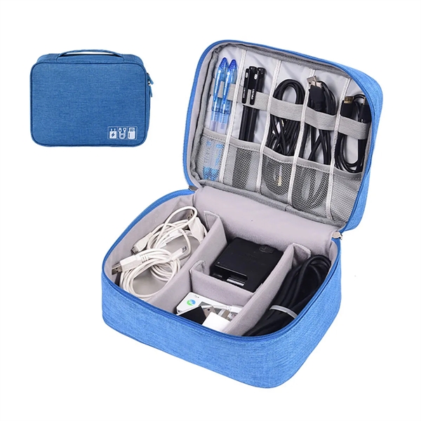 Travel Electronic Cord Organizer Cable Case - Travel Electronic Cord Organizer Cable Case - Image 1 of 7