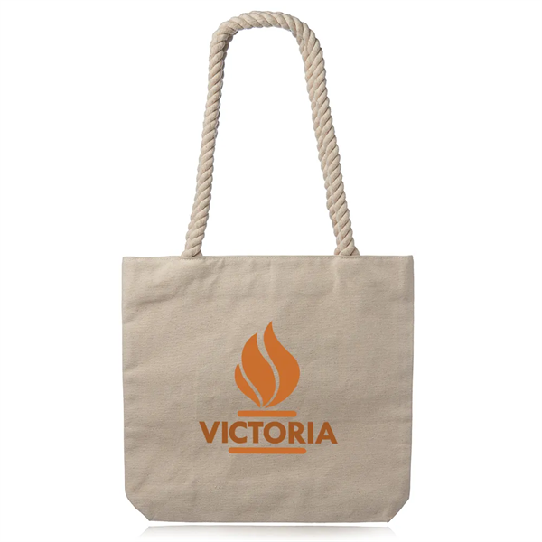 Pristine Cove Canvas Tote with Rope Handles - Pristine Cove Canvas Tote with Rope Handles - Image 0 of 2
