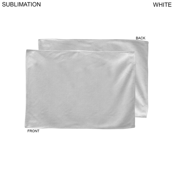 Colored Sublimated Rally Towel with Jersey stripes, 12x18