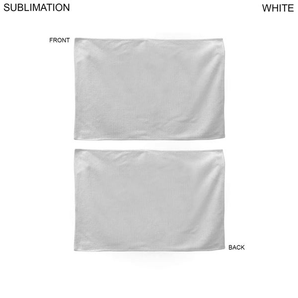 Custom Colored Sublimated Rally Towel with Jersey stripes, 12x18