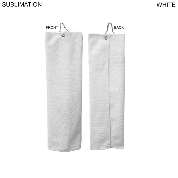 Custom Colored Microfiber Suede Shammy Golf Towel, 5x18, Trifold