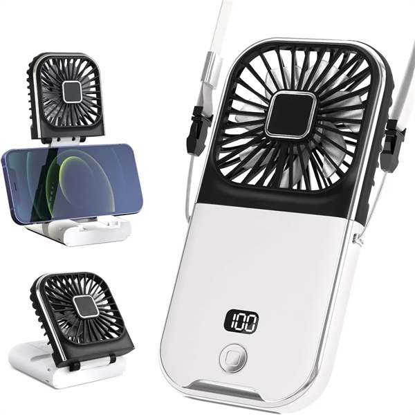 Hand-Held Portable Fan Mini Rechargeable Phone Holder - Hand-Held Portable Fan Mini Rechargeable Phone Holder - Image 0 of 5