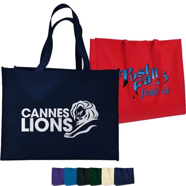 Non-Woven Large Gusset Tote Bag USA Decorated (20"x16"x 6") - Non-Woven Large Gusset Tote Bag USA Decorated (20"x16"x 6") - Image 0 of 16