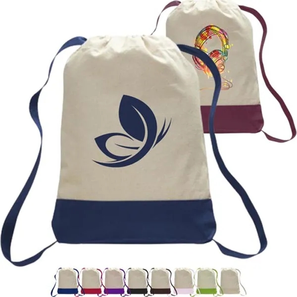 12 Oz. Cotton Canvas Two Tone Sport Backpack