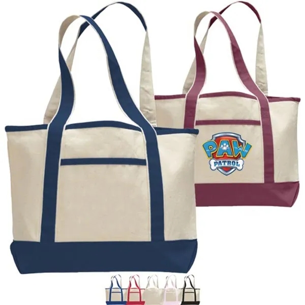 12 Oz. Small Cotton Canvas Deluxe Shopping Tote Bag - 12 Oz. Small Cotton Canvas Deluxe Shopping Tote Bag - Image 2 of 12
