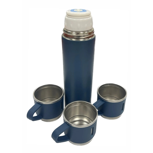 Thermos Vacuum Flask with 2 drink cups - Thermos Vacuum Flask with 2 drink cups - Image 1 of 2