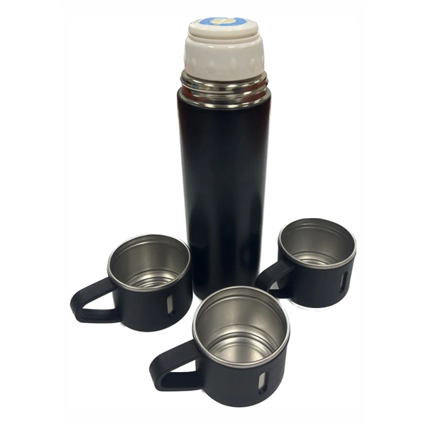 Thermos Vacuum Flask with 2 drink cups - Thermos Vacuum Flask with 2 drink cups - Image 2 of 2