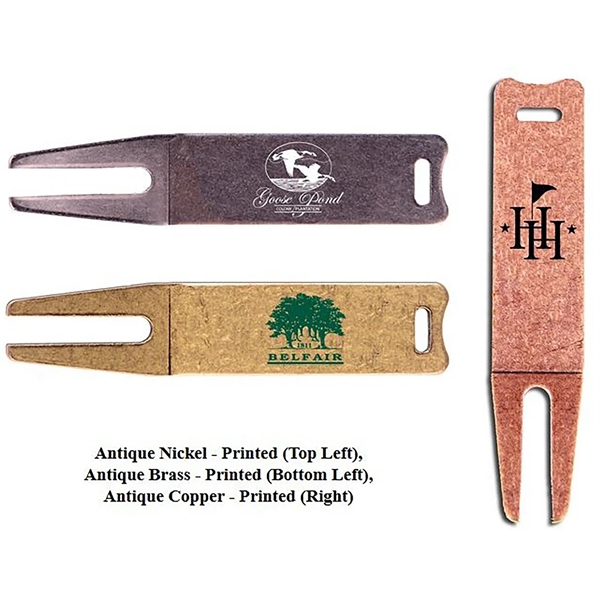 Wave Bent Fork Divot Tool (Pad Printed) - Wave Bent Fork Divot Tool (Pad Printed) - Image 0 of 5