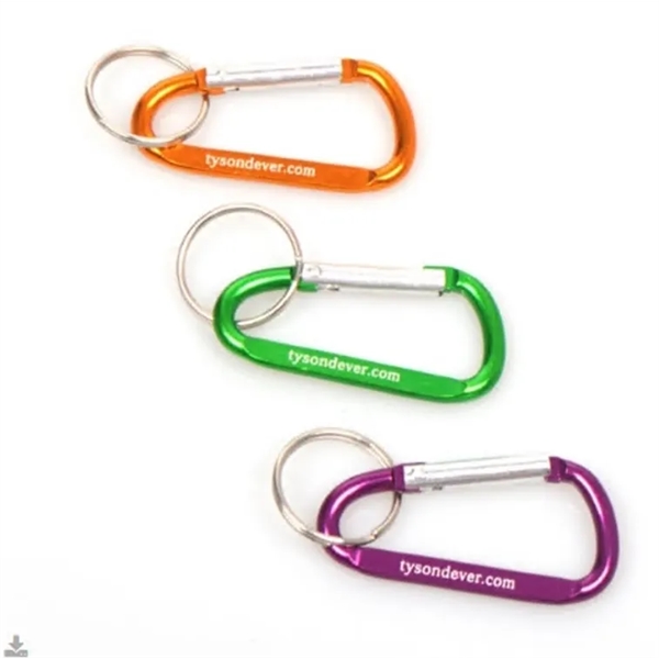 Aluminum Carabiner with key ring - Aluminum Carabiner with key ring - Image 0 of 3
