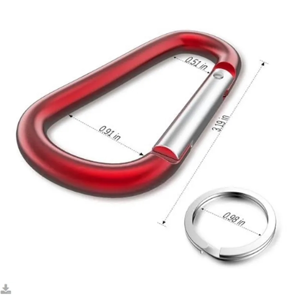 Aluminum Carabiner with key ring - Aluminum Carabiner with key ring - Image 3 of 3