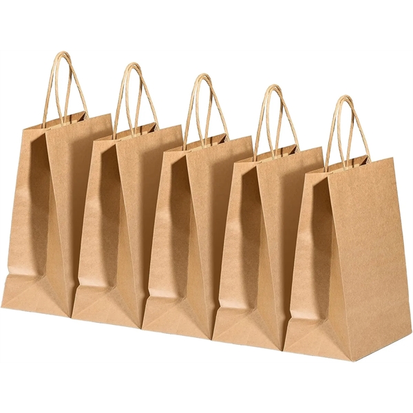 8x4.25x10.5 Kraft Paper Shopping Bag - 8x4.25x10.5 Kraft Paper Shopping Bag - Image 3 of 5