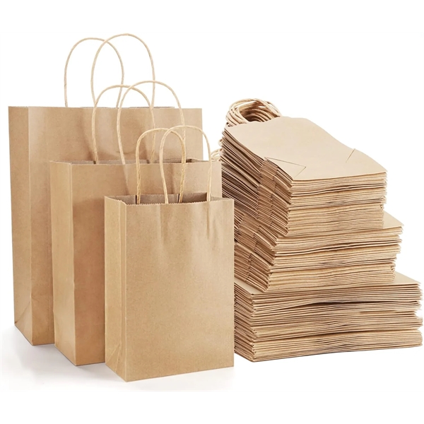8x4.25x10.5 Kraft Paper Shopping Bag - 8x4.25x10.5 Kraft Paper Shopping Bag - Image 4 of 5
